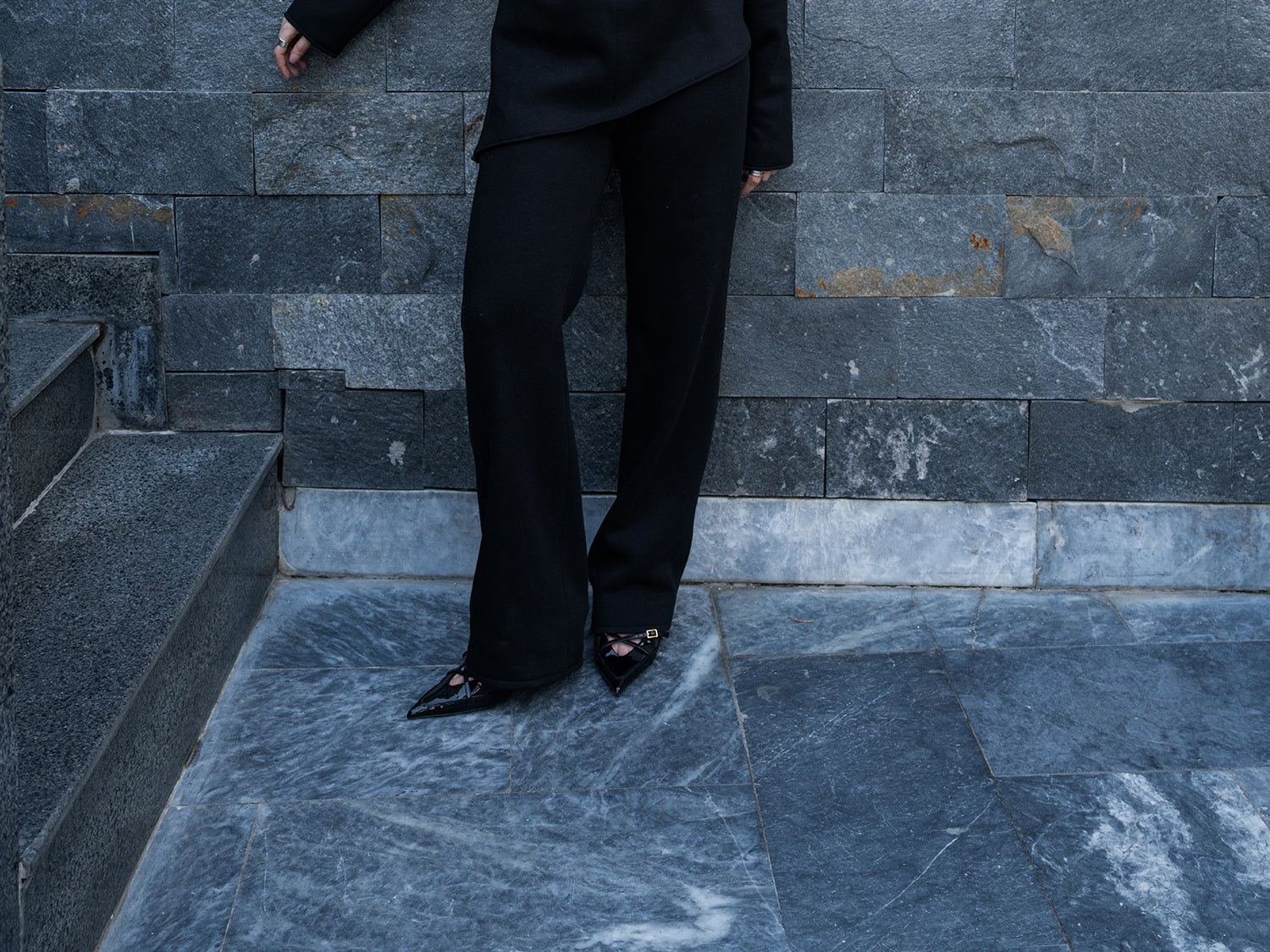 Noir weave Pants