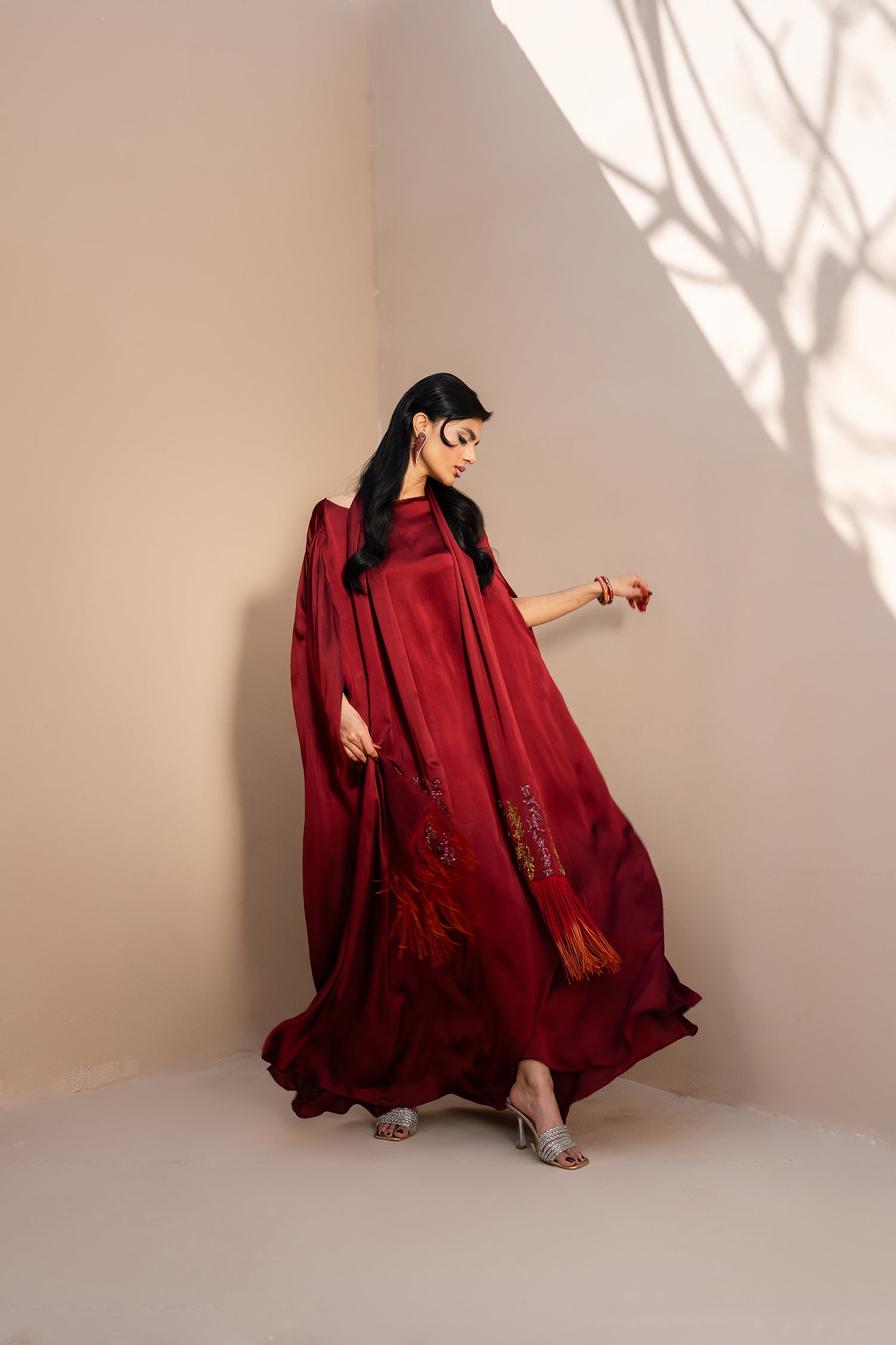 Crimson Ember Kaftan