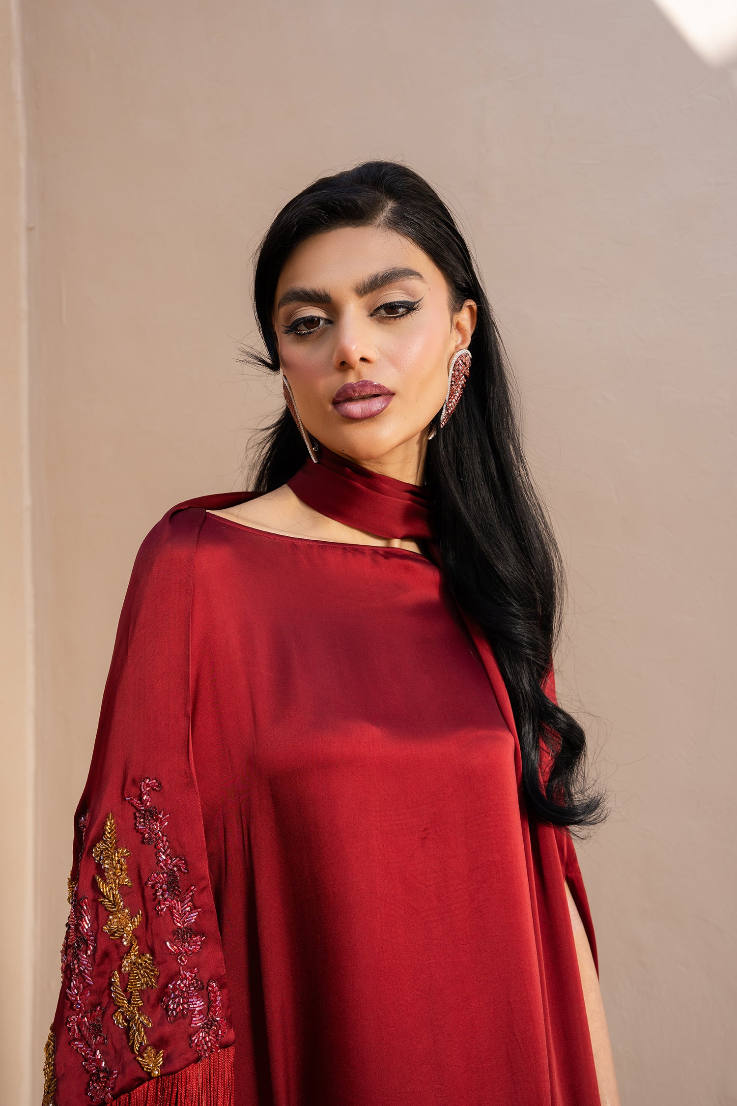 Crimson Ember Kaftan