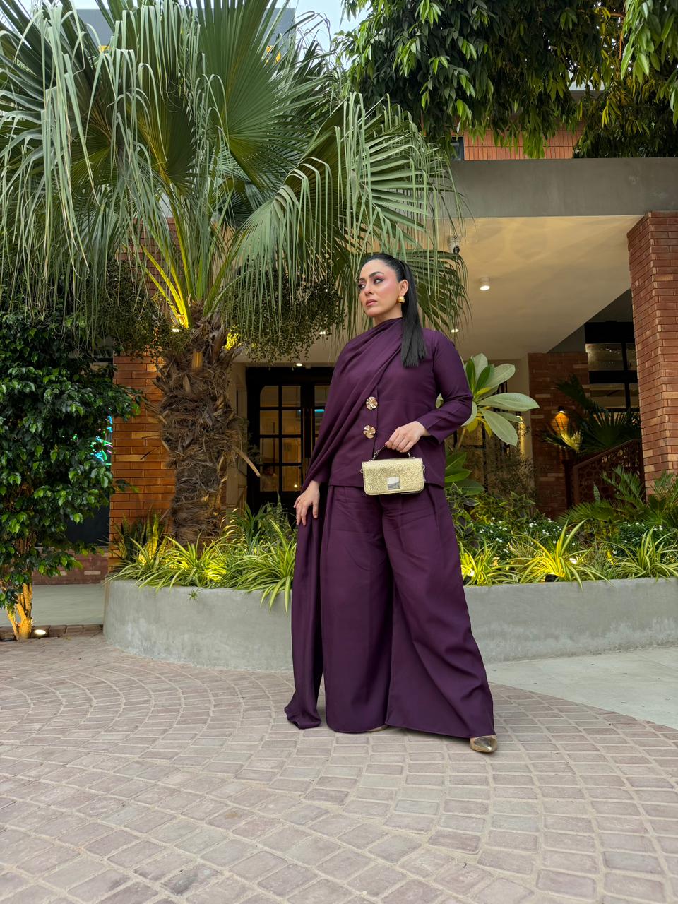 Eclipse Drape Set Plum