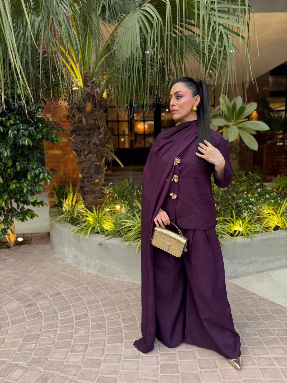 Eclipse Drape Set Plum