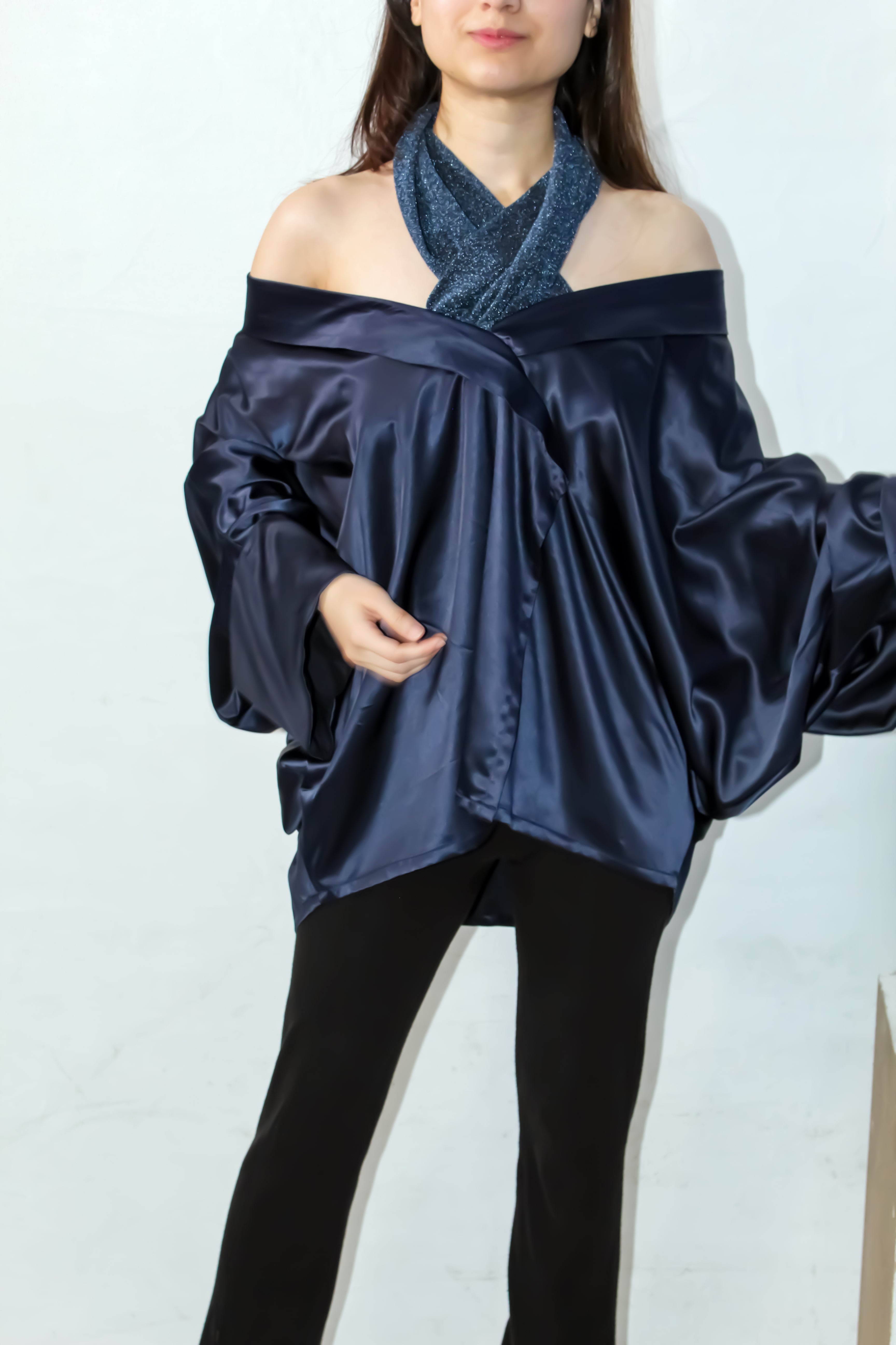 Moonlit Blue Silk